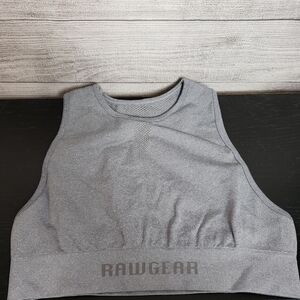 New RawGear Grey Heather‎ Crop Top Sports Bra Womens Medium